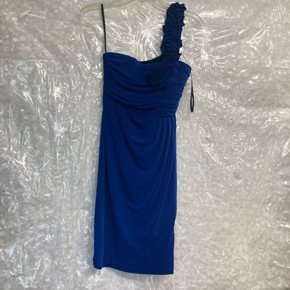 VALERIE BERTINELLI Women’s Floral Ruffle‎ One Shoulder Prom Dress Size 6
